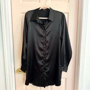 Zeagoo Classic Black Shirt dress